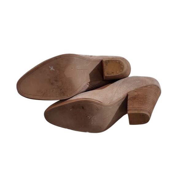 Dolce Vita Women's Suede Leather Zip Heeled Booties Ankle Boots Shoes - Picture 2 of 8